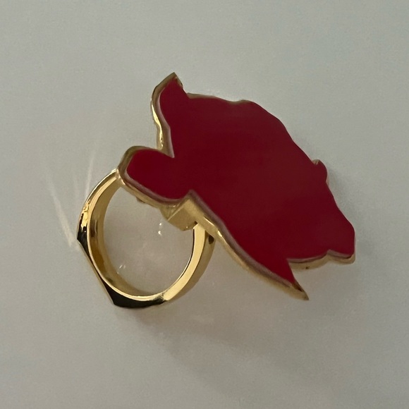 NWT Lilly Pulitzer Gold Metallic Turtle Phone Ring Adhesive Mount - Picture 6 of 10